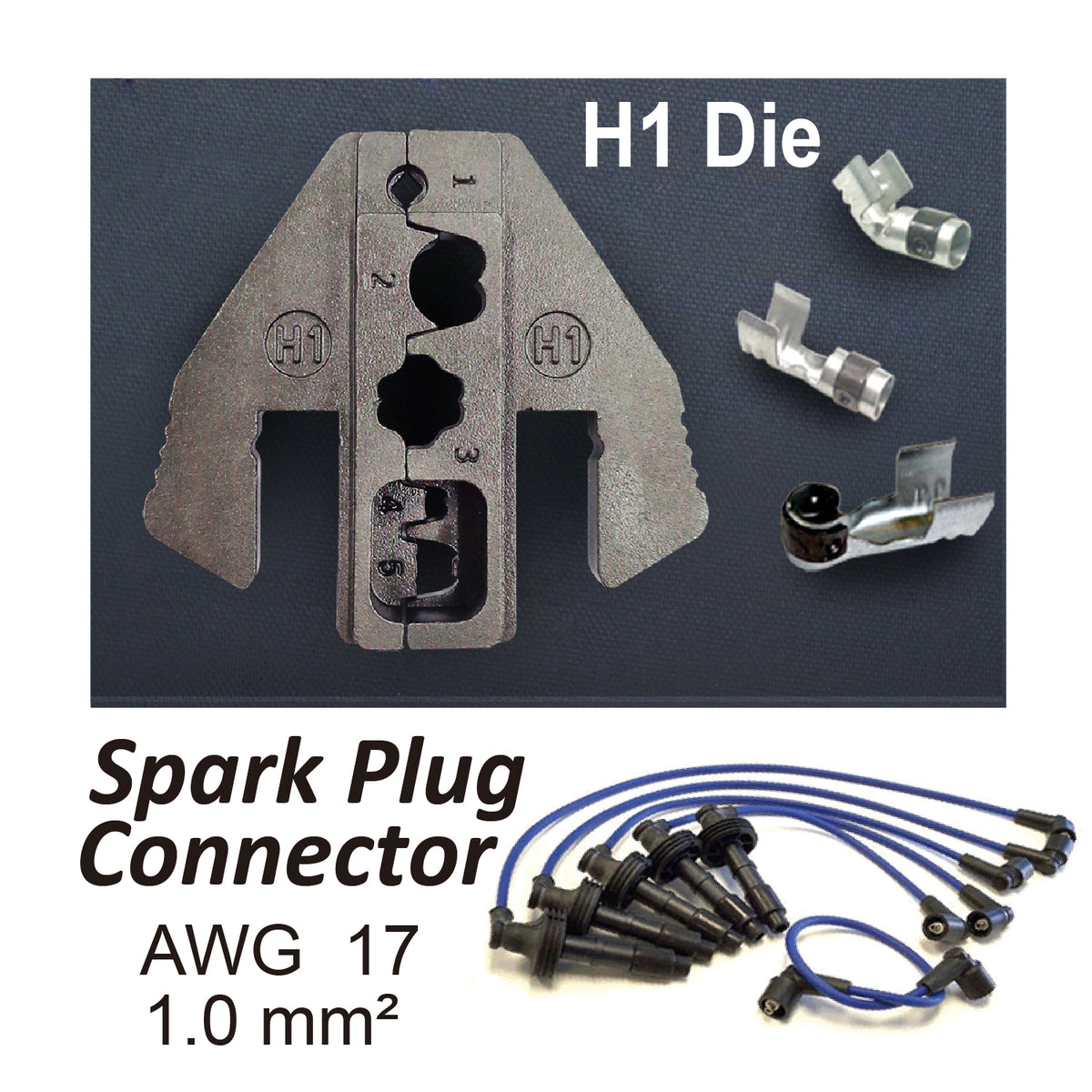イッチー HELLOS ドッキングコネクター HT-2130-H1 Crimping Tool Die - H1 Die for Spark Plug Connector AWG