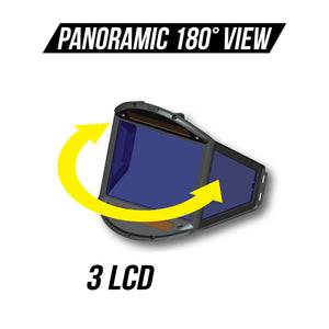 WH180AD-BK - Digital Panoramic 180 View Solar Powered Auto Darkening Welding Helmet - True Color (Black)