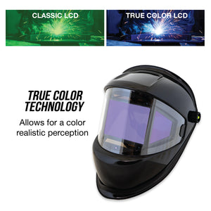 WH180AD-BK - Digital Panoramic 180 View Solar Powered Auto Darkening Welding Helmet - True Color (Black)
