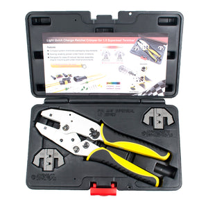 Superseal Connector Terminal Ratcheting Crimping Tool- Includes 2 Dies