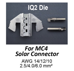 HT-2130-IQ2 Crimping Tool Die - IQ2 Die for MC4 Solar Connectors AWG 14/12/10