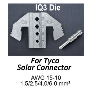 HT-2130-IQ3 Crimping Tool Die - IQ3 Die for Tyco Solar Connectors AWG 15-10